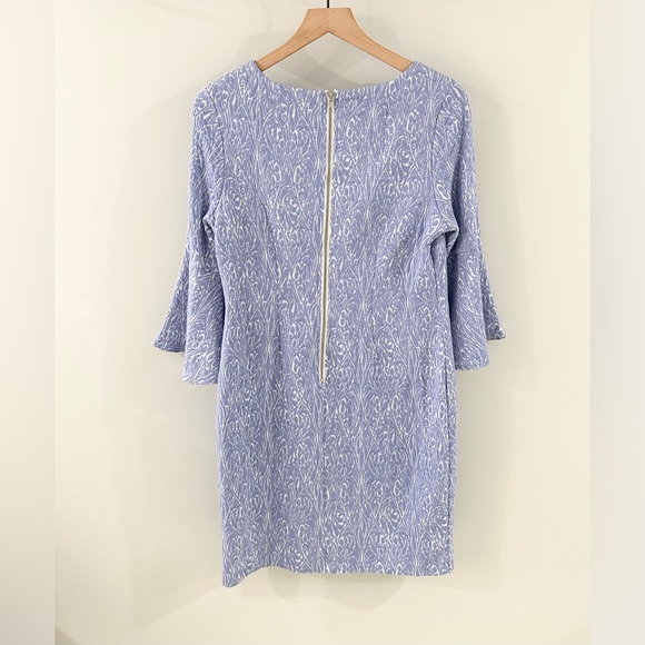 Tyler Boe Bell Sleeve Sheath Dress Periwinkle Blue Size Medium - Picture 6 of 6